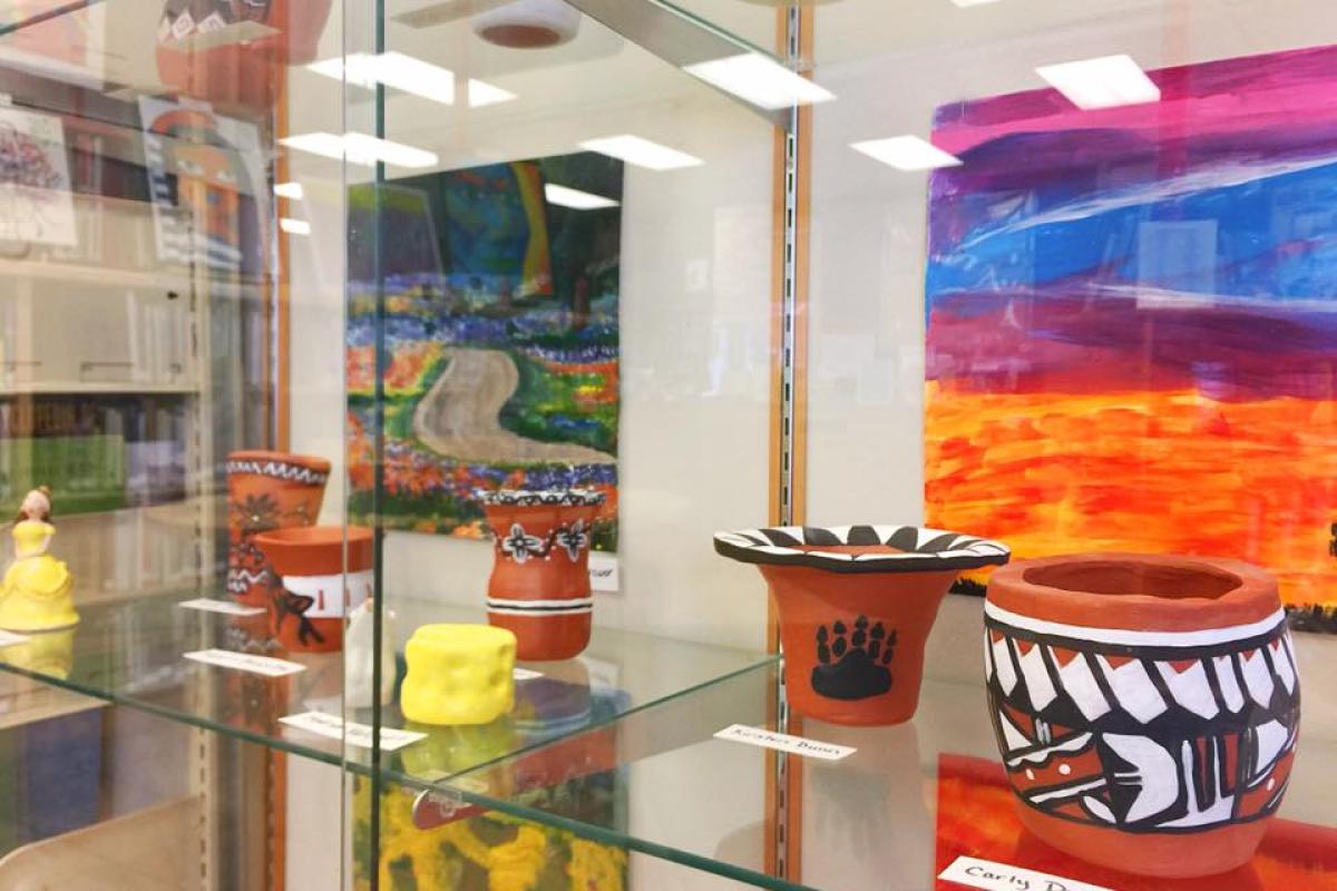 Local Artisan Displays: Contact the Library if you would like your work featured!