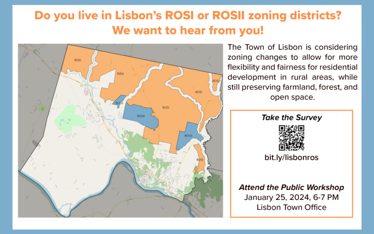 Picture of a Lisbon Zoning Map with proposed zoning changes